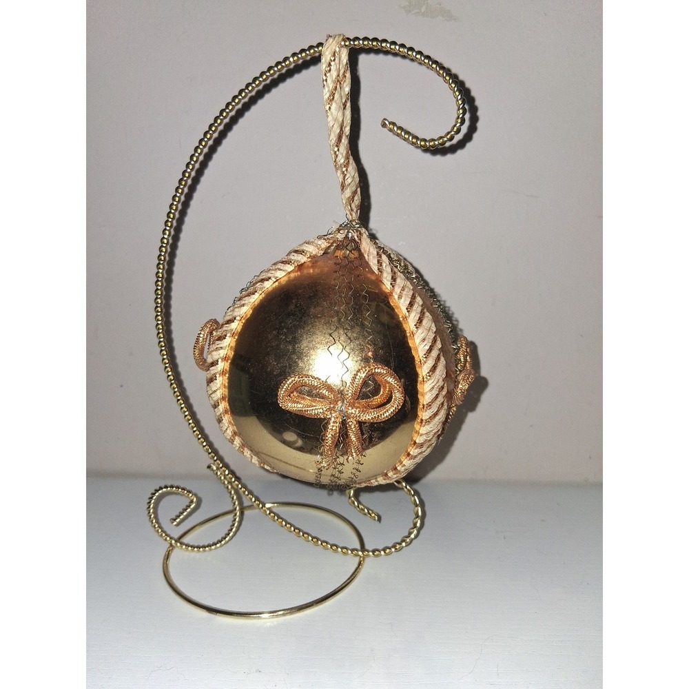 Vintage West Germany Hand‎ Decorated Glass Christmas Ornament 4.5"